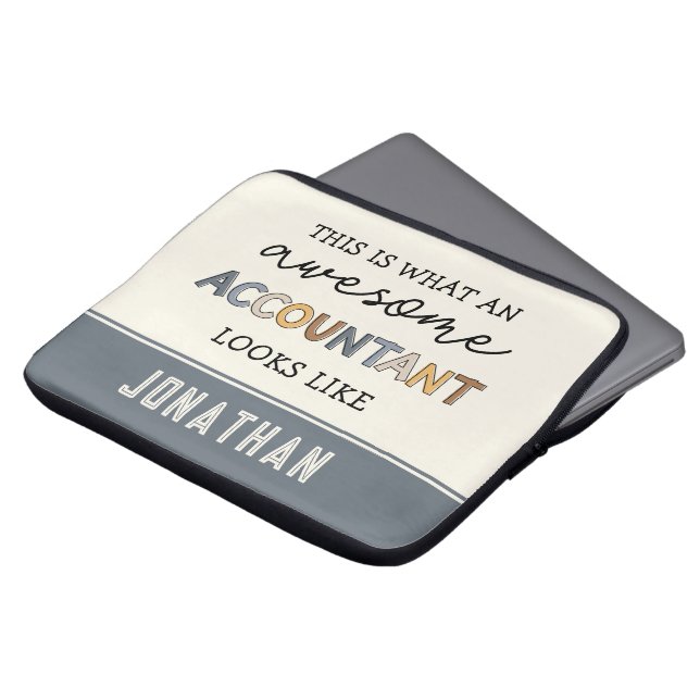 Personlig Accountant Funny Fantastisk Accountant Laptop Fodral (Framsida topp)