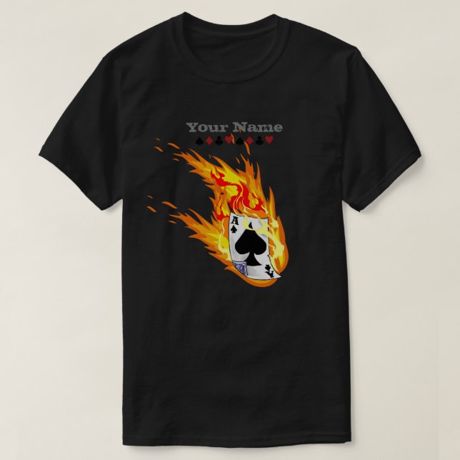 Personlig Ace of Spades T-Shirt (Design framsida)