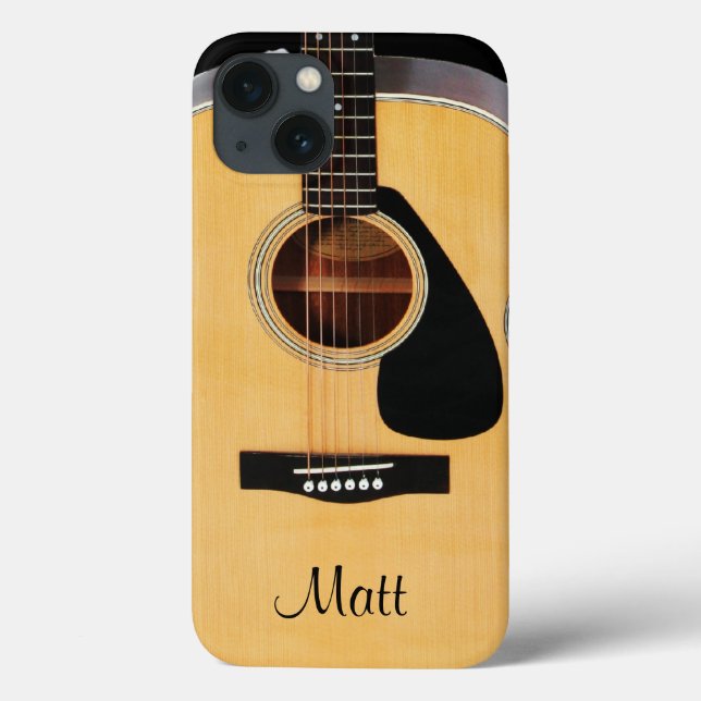 Personlig Acoustic Guitar Music iphone case (Baksida)