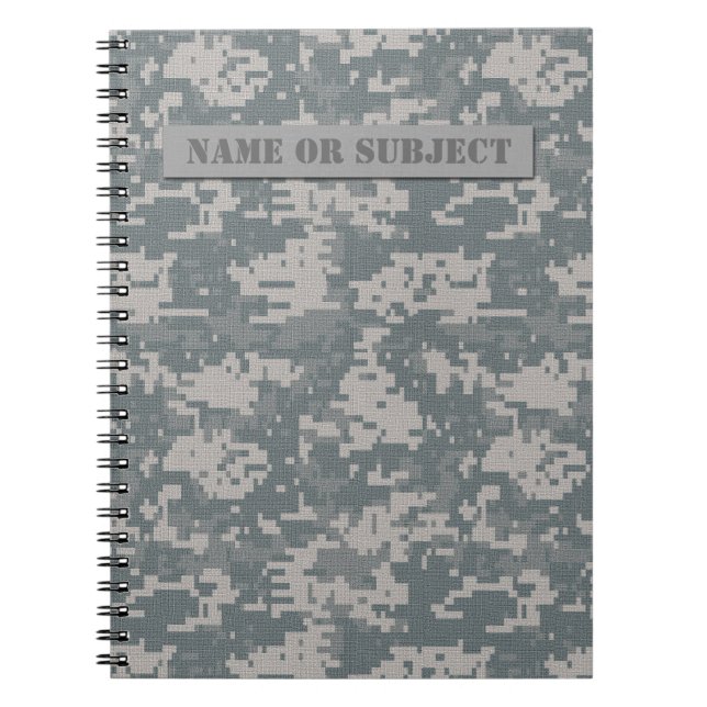 Personlig ACU Digital Camo Spiral Anteckningsbok (Framsidan)