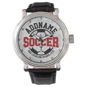 Personlig ADD NAMN fotbollsspelarteamet Tie-Dye Armbandsur