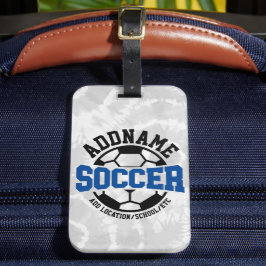 Personlig ADD NAMN fotbollsspelarteamet Tie-Dye Bagagebricka
