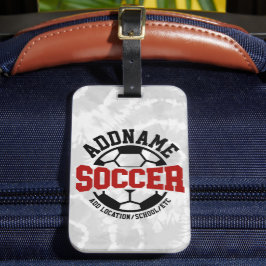 Personlig ADD NAMN fotbollsspelarteamet Tie-Dye Bagagebricka