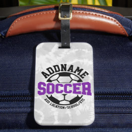 Personlig ADD NAMN fotbollsspelarteamet Tie-Dye Bagagebricka