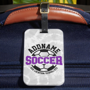 Personlig ADD NAMN fotbollsspelarteamet Tie-Dye Bagagebricka