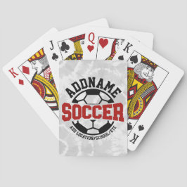 Personlig ADD NAMN fotbollsspelarteamet Tie-Dye Casinokort