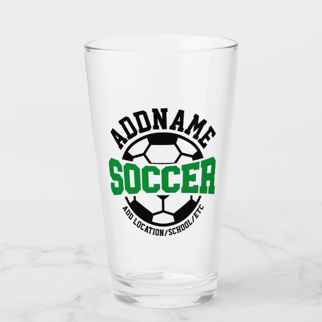 Personlig ADD NAMN fotbollsspelarteamet Tie-Dye Glaskopp (Framsida)