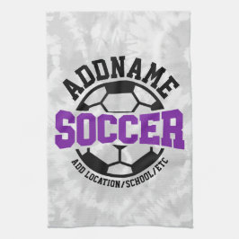 Personlig ADD NAMN fotbollsspelarteamet Tie-Dye Kökshandduk