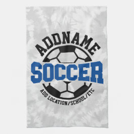 Personlig ADD NAMN fotbollsspelarteamet Tie-Dye Kökshandduk