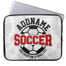 Personlig ADD NAMN fotbollsspelarteamet Tie-Dye Laptop Fodral