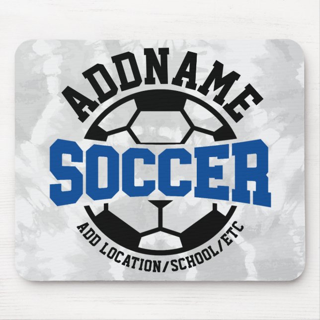 Personlig ADD NAMN fotbollsspelarteamet Tie-Dye Musmatta (Framsidan)