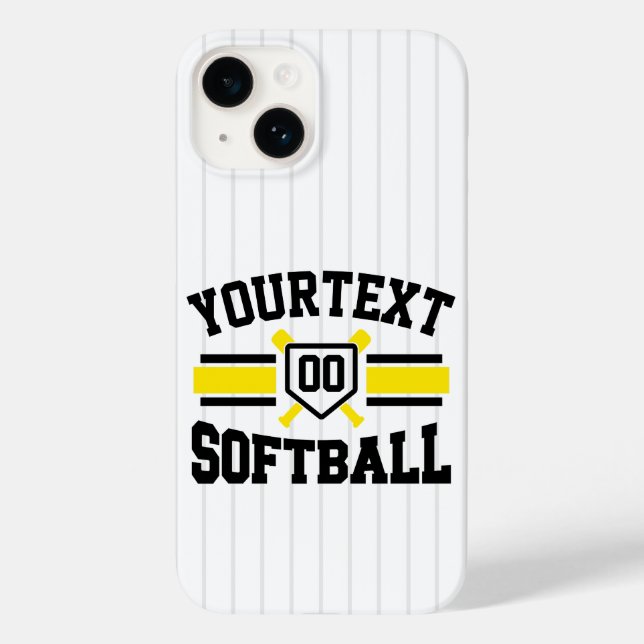 Personlig ADD NAMN Softball Player Varsity Team (Baksida)