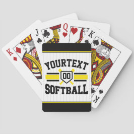 Personlig ADD NAMN Softball Player Varsity Team Casinokort