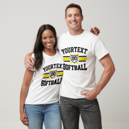 Personlig ADD NAMN Softball Player Varsity Team T Shirt