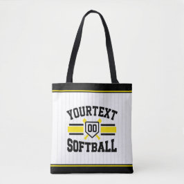 Personlig ADD NAMN Softball Player Varsity Team Tygkasse