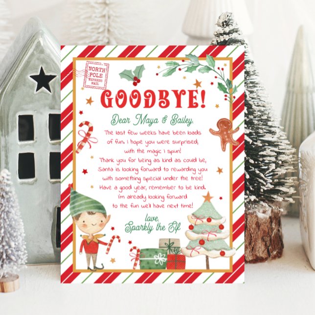Personlig Adjö Elf Brev jul (Goodbye elf letter is a perfect way to add magic to Christmas. Saying goodbye to your Christmas elf.)