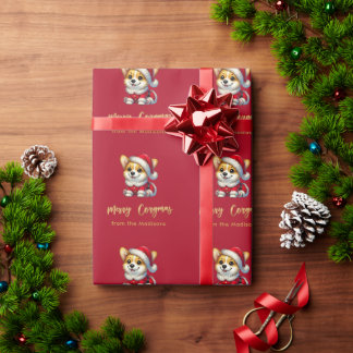 Personlig Adsible Corgi - Merry Corgmas Presentpapper