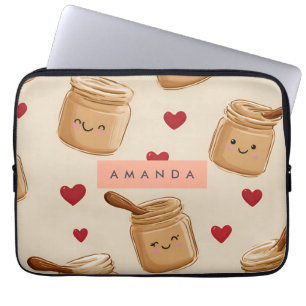 Personlig Adsible Peanut Butter Burk Mönster Laptop Fodral