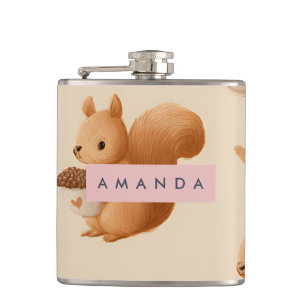 Personlig Adsible Squirrel och Acorn Mönster Fickplunta