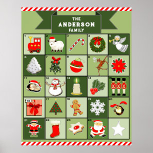 Personlig Advent Calendar Poster