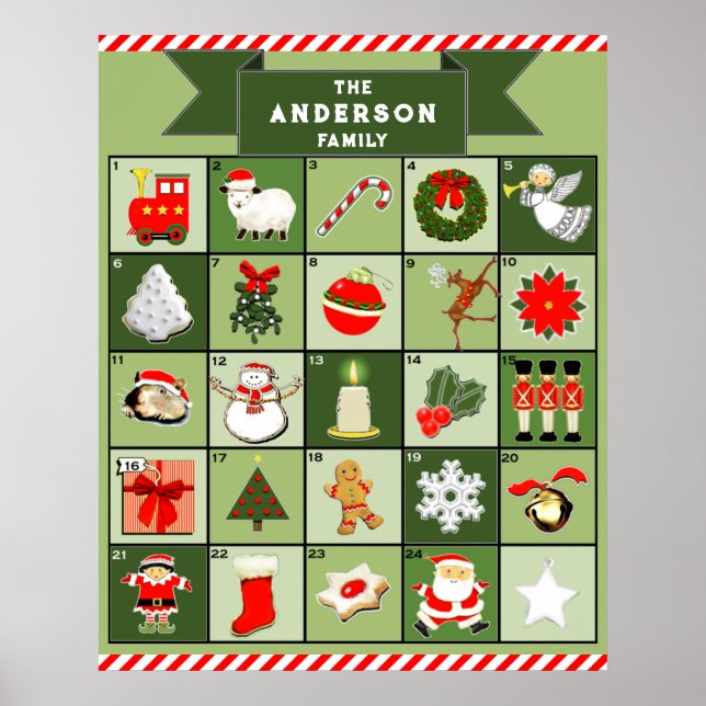 Personlig Adventskalender Poster (Framsidan)
