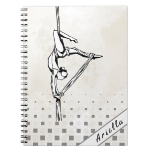 Personlig Aerial Dancer Dance Marble Check Cute Anteckningsbok