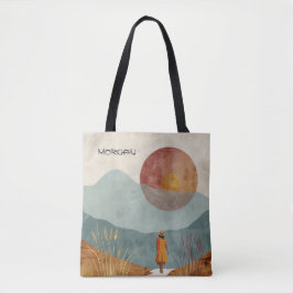 Personlig Aesthetic Tote Bag - Anpassat namn Tygkasse