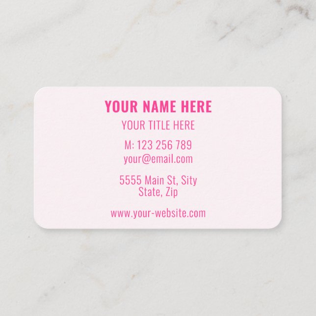 Personlig Affärskort med lite Kärlek Visitkort (Baksida)