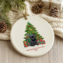 Personlig Affenpinscher Hund Jul Julgransprydnad Keramik