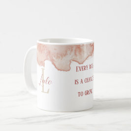 Personlig Affirmation Rosa Watercolor Coffee Kaffemugg
