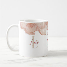 Personlig Affirmation Rosa Watercolor Coffee Kaffemugg