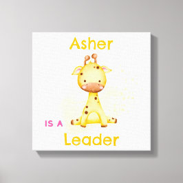 Personlig Affirmations Nurseries Dekor | Giraff Canvastryck
