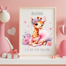 Personlig Affisch för Babygiraffbalett