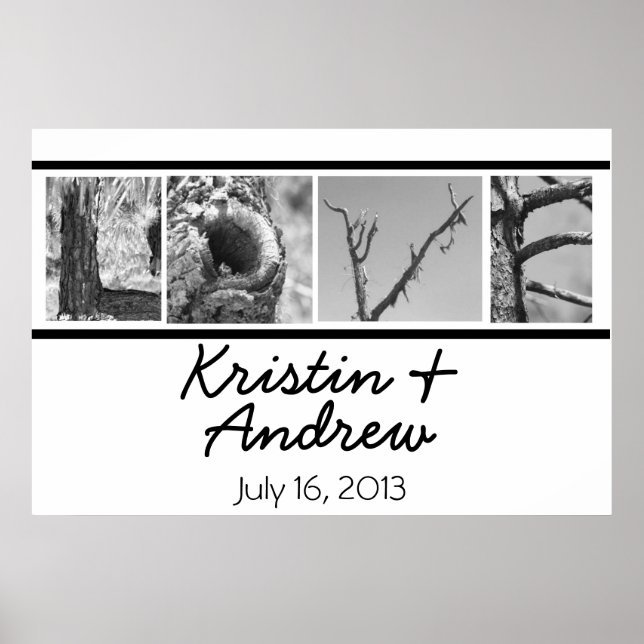 Personlig Affisch Unik Bröllopspresent (Framsidan)