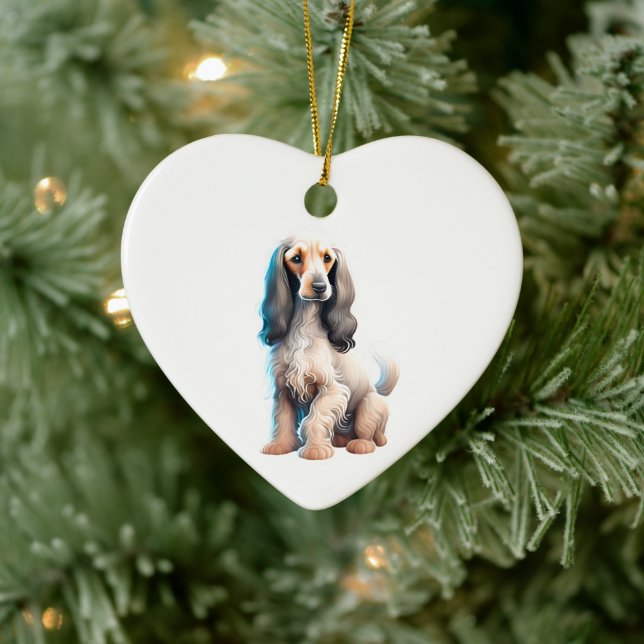Personlig Afghanhund Valp Hund Julgransprydnad Keramik (Träd)