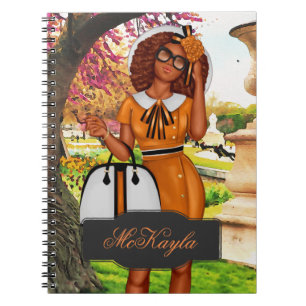 Personlig African-American CEO Chef Woman Notebook Anteckningsbok