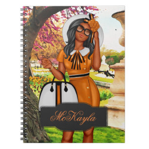 Personlig African-American CEO Chef Woman Notebook Anteckningsbok