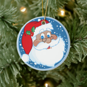 Personlig African American Santa Julgransprydnad Keramik