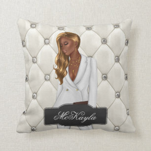 Personlig afrikansk-amerikansk CEO Chef Woman Thro Kudde