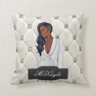 Personlig afrikansk-amerikansk CEO Chef Woman Thro Kudde