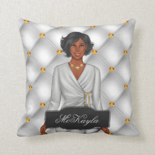 Personlig Afrikansk-amerikanska Mode Woman Throw  Kudde