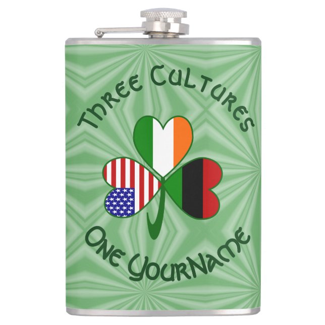 Personlig afrikansk diaspora shamrock fickplunta (Framsidan)