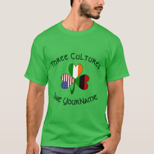 Personlig afrikansk Irland USA Shamrock Herr T Shirt