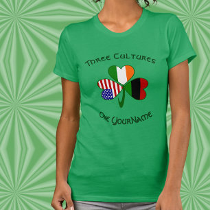 Personlig afrikansk Irland USA Shamrock Kvinnor T Shirt