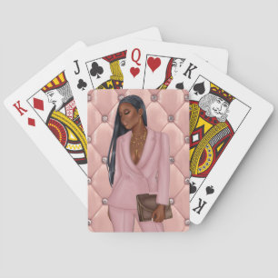 Personlig Afrikanska-amerikanska VD Chef Woman Casinokort