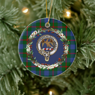 Personlig Agnew klanmärke & Tartan juldekoration