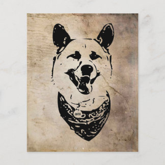 Personlig Akita | hund födelsedagskort Flygblad