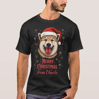 Personlig Akita Inu Hund juljul T Shirt