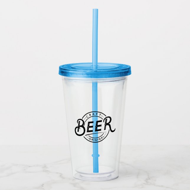 Personlig Akryl Logotyp Tumbler Take Away Mugg (Framsida)