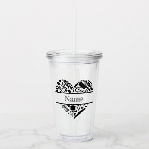 Personlig Akryl Namn Tumbler Take Away Mugg
